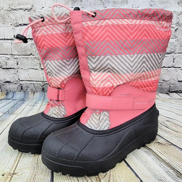 Columbia Powderbug Winter Snow Boots Women's Size 7 Pink Insulated 400 Gram - Picture 2 of 8